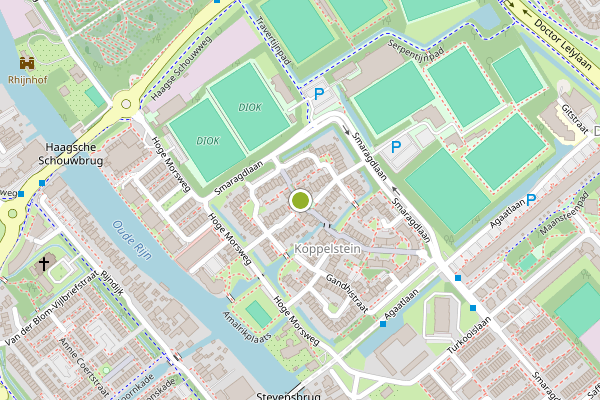 Ambulance-melding op Onafhankelijkheidsweg, Leiden op 28 juni, kaart-overzicht