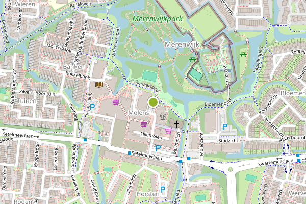 Ambulance-melding op Poldermolen, Leiden op 27 juni, kaart-overzicht