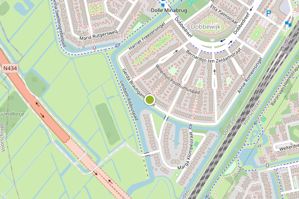 Ambulance-melding op Guurtje Riemenshof, Leiden op 27 juni, kaart-overzicht