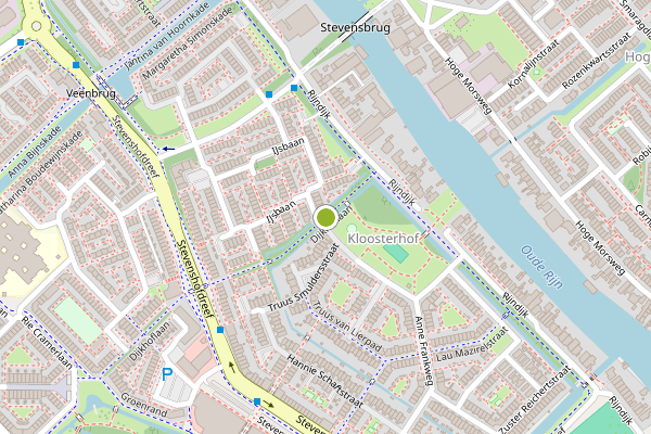 Ambulance-melding op Dijkhoflaan, Leiden op 27 juni, kaart-overzicht
