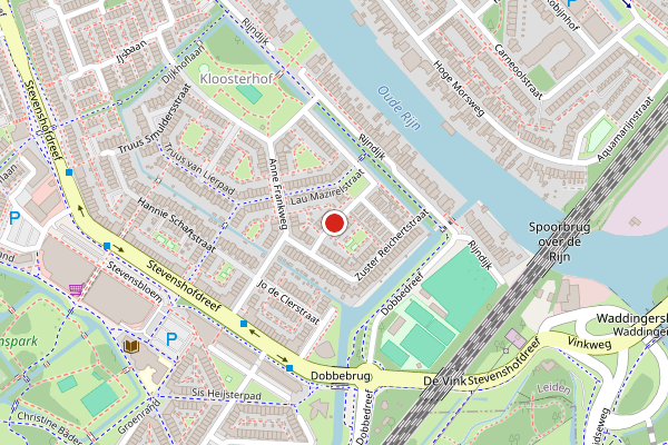 Brandweer-melding op Elisabeth Brugsmastraat, Leiden op 27 juni, kaart-overzicht