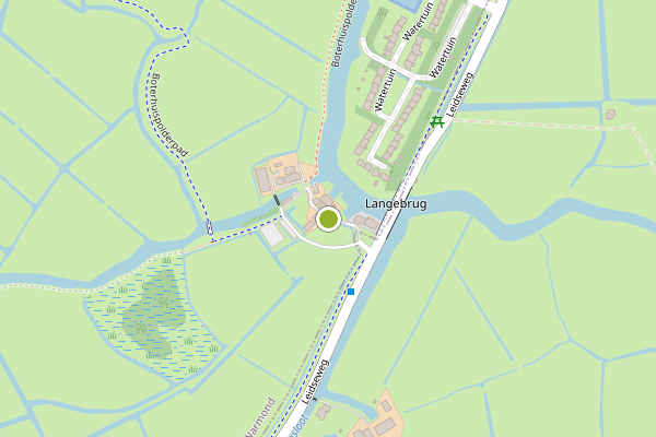 Ambulance-melding op Langebrug, Warmond op 28 juni, kaart-overzicht