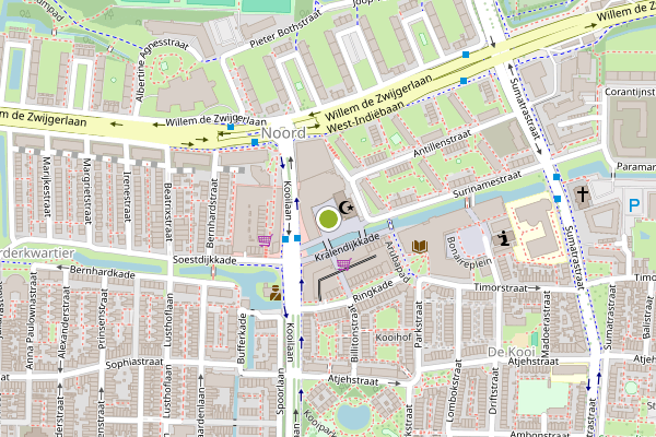 Ambulance-melding op Kooiplein, Leiden op 28 juni, kaart-overzicht