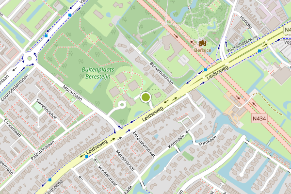 Ambulance-melding op Park Beresteyn, Voorschoten op 29 juni, kaart-overzicht
