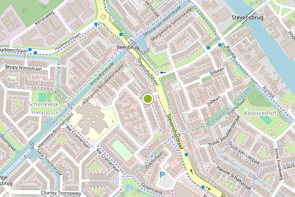 Ambulance-melding op Belle van Zuylenstraat, Leiden op 29 juni, kaart-overzicht