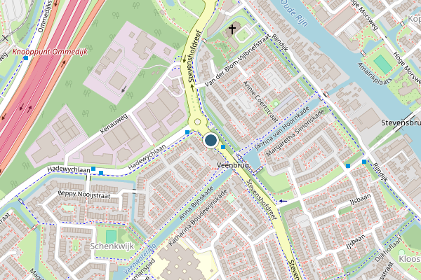 Politie-melding op Stevenshofdreef, Leiden op 29 juni, kaart-overzicht