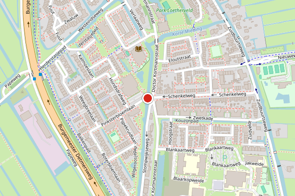 Brandweer-melding op Pinksterbloemlaan, Zoeterwoude op 29 juni, kaart-overzicht