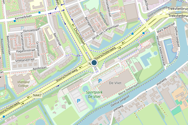 Politie-melding op Voorschoterweg, Leiden op 29 juni, kaart-overzicht