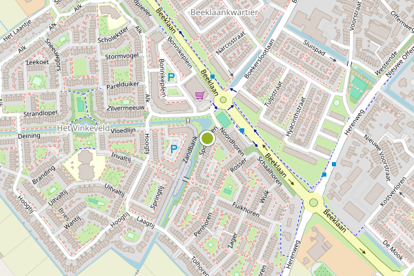 Ambulance-melding op Spoelhoren, Noordwijk op 29 juni, kaart-overzicht