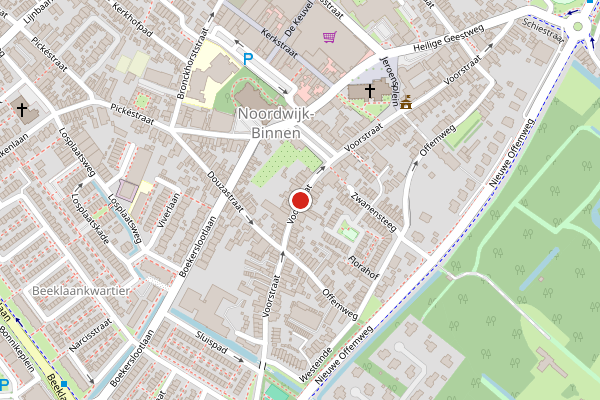 Brandweer-melding op Voorstraat, Noordwijk op 29 juni, kaart-overzicht