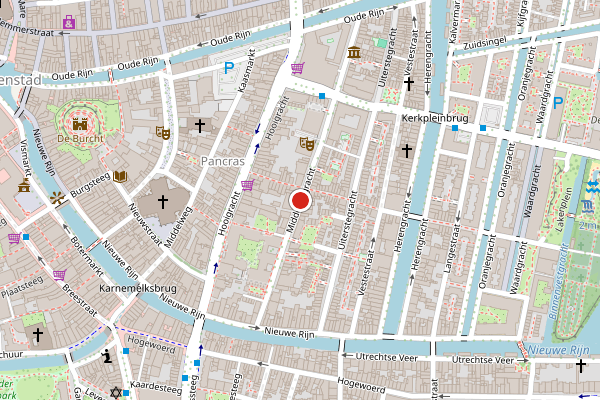Brandweer-melding op Middelstegracht, Leiden op 30 juni, kaart-overzicht