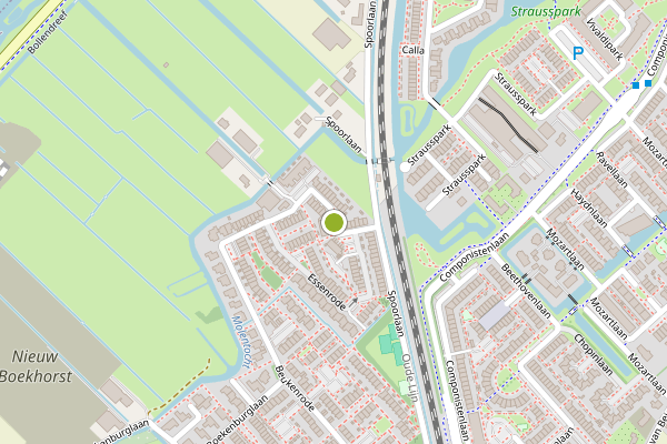 Ambulance-melding op Meidoornrode, Voorhout op 30 juni, kaart-overzicht