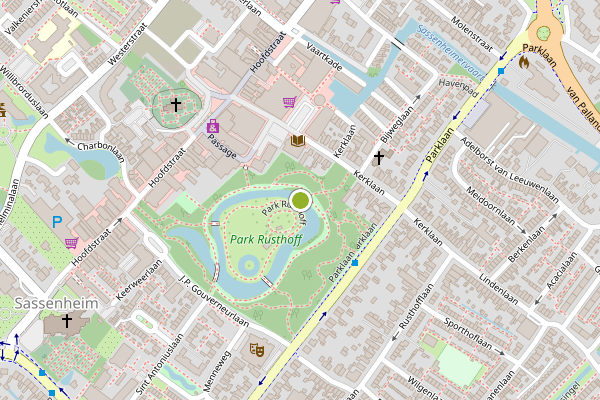 Ambulance-melding op Park Rusthoff, Sassenheim op 30 juni, kaart-overzicht