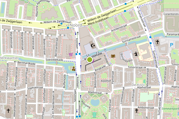 Ambulance-melding op Philipsburgstraat, Leiden op 30 juni, kaart-overzicht