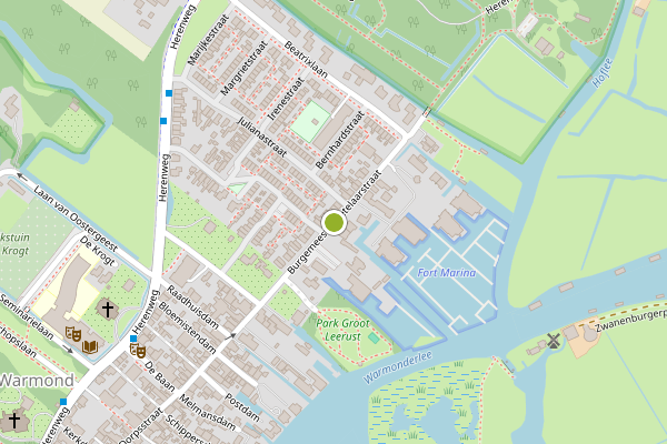 Ambulance-melding op Burgemeester Ketelaarstraat, Warmond op 1 juli, kaart-overzicht