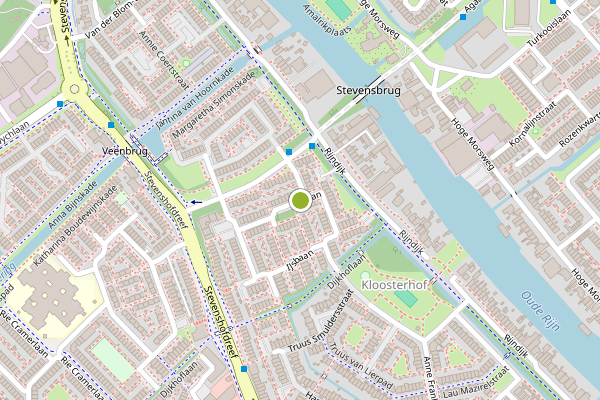 Ambulance-melding op IJsbaan, Leiden op 1 juli, kaart-overzicht