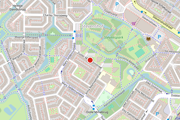 Brandweer-melding op Zuster Meijboomstraat, Leiden op 1 juli, kaart-overzicht