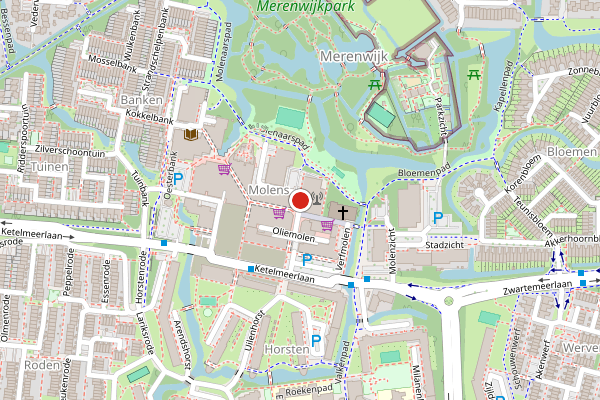 Brandweer-melding op Pelmolen, Leiden op 1 juli, kaart-overzicht