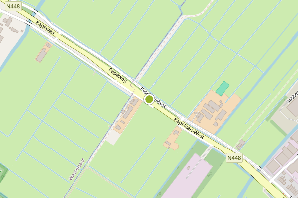 Ambulance-melding op Papelaan-West, Voorschoten op 1 juli, kaart-overzicht