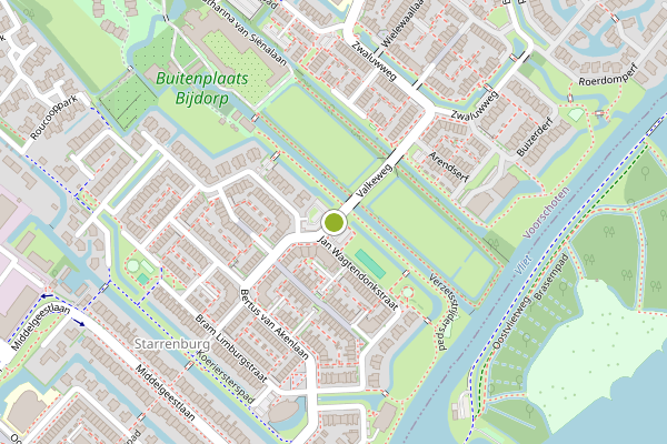 Ambulance-melding op Bertus van Akenlaan, Voorschoten op 1 juli, kaart-overzicht