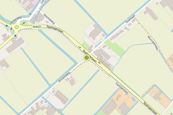 Ambulance-melding op Prinsenweg, Voorhout op 1 juli, kaart-overzicht