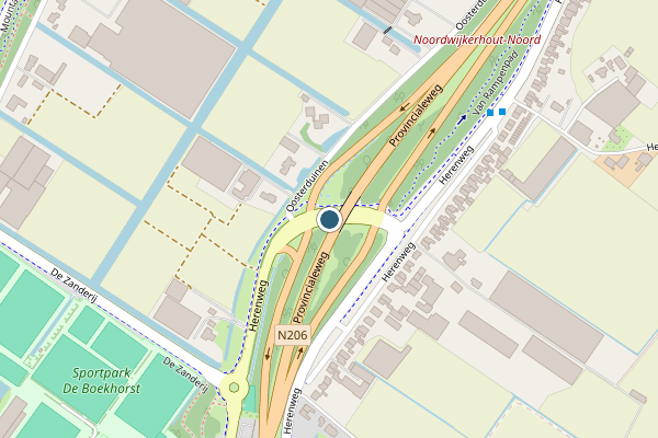 Politie-melding op Herenweg, Noordwijkerhout op 2 juli, kaart-overzicht