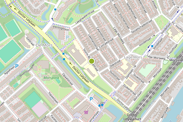 Ambulance-melding op Storm Buysingstraat, Leiden op 1 juli, kaart-overzicht
