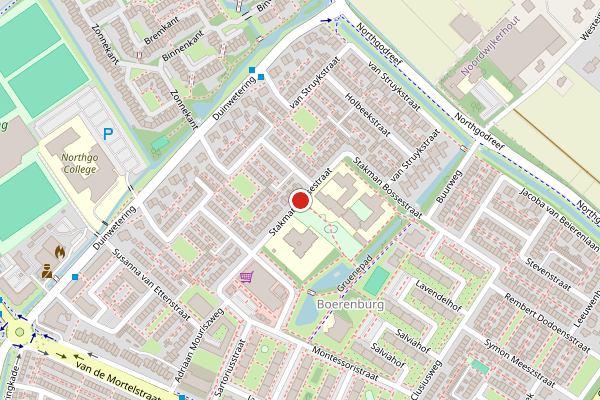 Brandweer-melding op Stakman Bossestraat, Noordwijk op 1 juli, kaart-overzicht