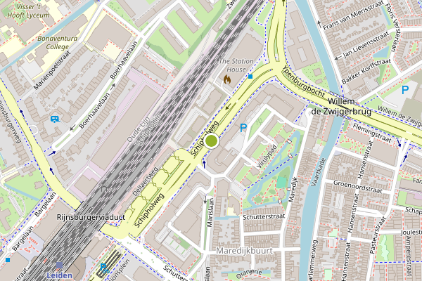Ambulance-melding op Schipholweg, Leiden op 2 juli, kaart-overzicht