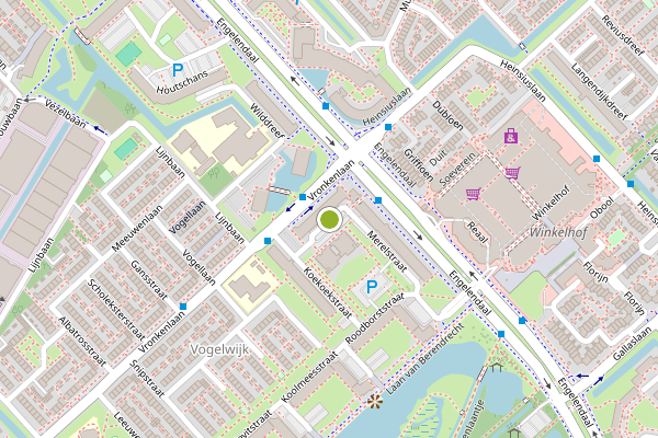 Ambulance-melding op Merelstraat, Leiderdorp op 2 juli, kaart-overzicht