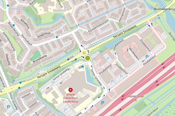 Ambulance-melding op Simon Smitweg, Leiderdorp op 2 juli, kaart-overzicht