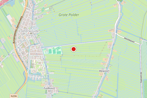 Brandweer-melding op Zoeterwoude op 2 juli, kaart-overzicht