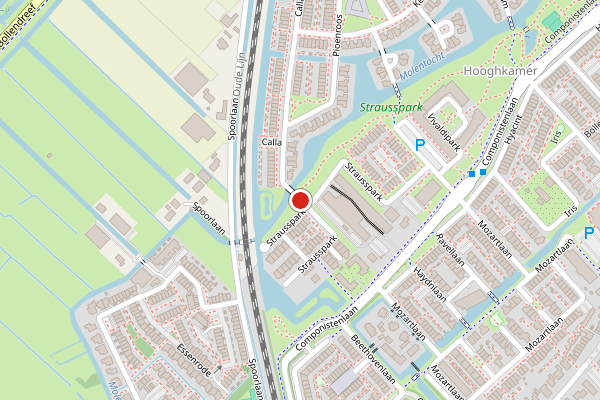 Brandweer-melding op Calla, Voorhout op 3 juli, kaart-overzicht