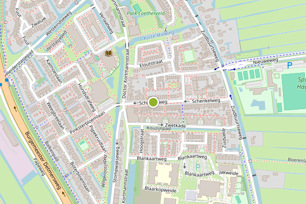Ambulance-melding op Schenkelweg, Zoeterwoude op 2 juli, kaart-overzicht
