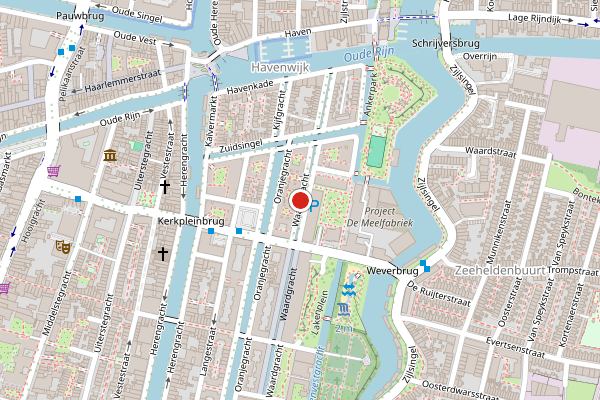 Brandweer-melding op Waardgracht, Leiden op 3 juli, kaart-overzicht