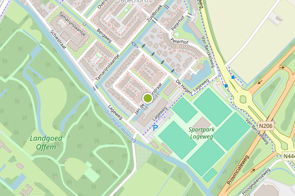 Ambulance-melding op Jan de Ridderstraat, Noordwijk op 3 juli, kaart-overzicht