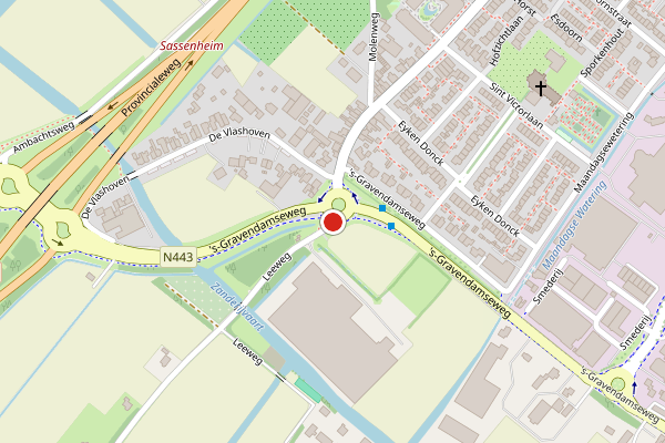 Brandweer-melding op 's-Gravendamseweg, Noordwijkerhout op 3 juli, kaart-overzicht