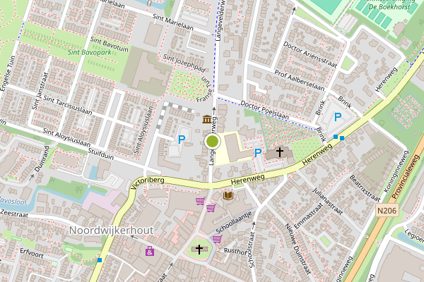 Ambulance-melding op Langevelderweg, Noordwijkerhout op 3 juli, kaart-overzicht