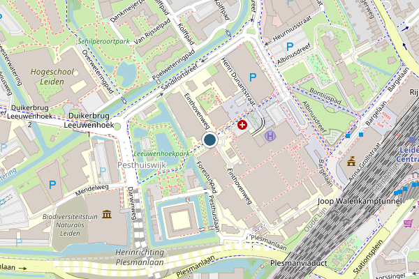 Politie-melding op Hippocratespad, Leiden op 3 juli, kaart-overzicht