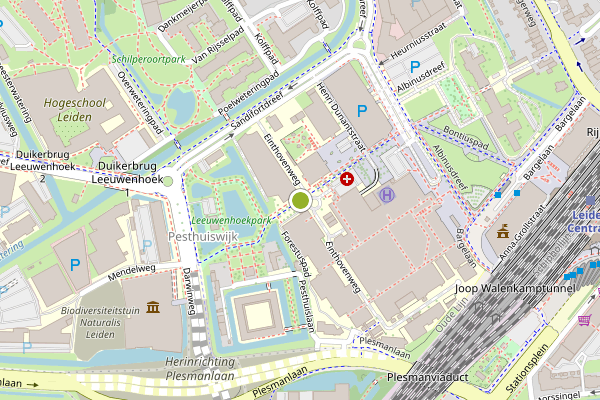 Ambulance-melding op Hippocratespad, Leiden op 3 juli, kaart-overzicht