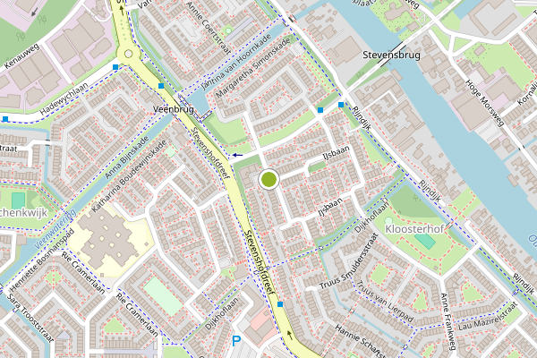 Ambulance-melding op Nienke van Hichtumstraat, Leiden op 3 juli, kaart-overzicht