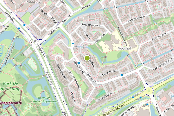 Ambulance-melding op Kerveltuin, Leiderdorp op 3 juli, kaart-overzicht