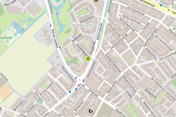 Ambulance-melding op Duizendblad, Noordwijk op 3 juli, kaart-overzicht