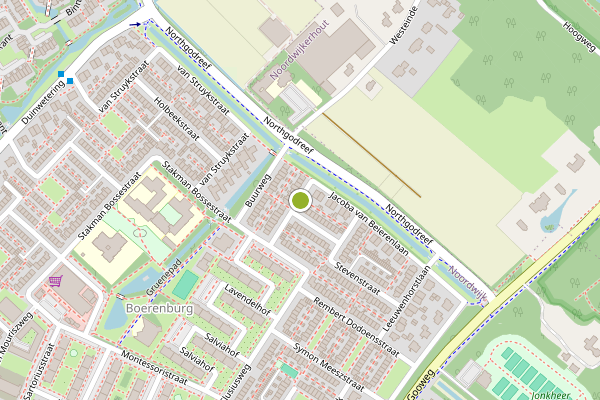 Ambulance-melding op Graaf Albrechtstraat, Noordwijk op 3 juli, kaart-overzicht