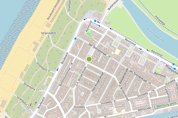 Ambulance-melding op E.A. Borgerstraat, Katwijk op 3 juli, kaart-overzicht