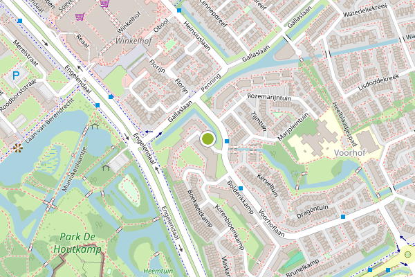 Ambulance-melding op Klaprooskamp, Leiderdorp op 3 juli, kaart-overzicht