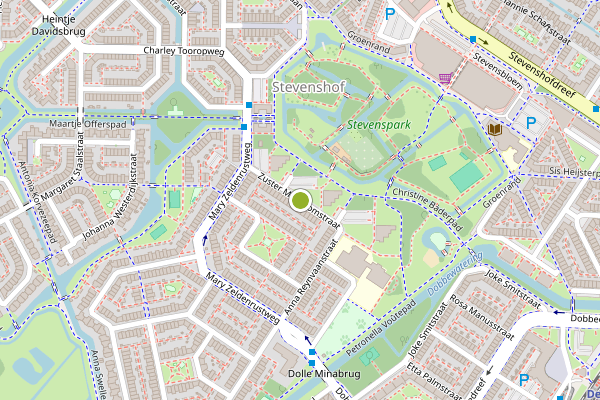 Ambulance-melding op Zuster Meijboomstraat, Leiden op 4 juli, kaart-overzicht