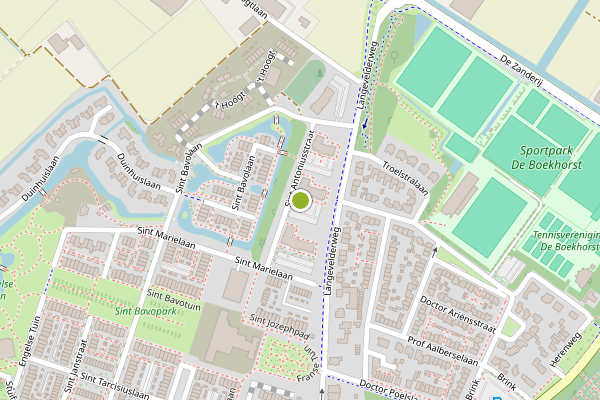 Ambulance-melding op Sint Antoniusstraat, Noordwijkerhout op 4 juli, kaart-overzicht