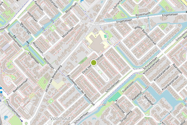 Ambulance-melding op Dirck Verhagenstraat, Voorhout op 4 juli, kaart-overzicht