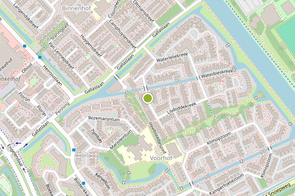 Ambulance-melding op Lisdoddekreek, Leiderdorp op 5 juli, kaart-overzicht